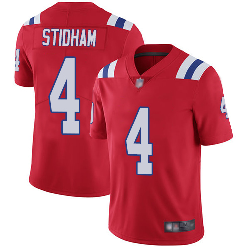 New England Patriots Limited Red Men #4 Jarrett Stidham Alternate NFL Jersey Vapor->new england patriots->NFL Jersey